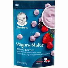 Gerber Yogurt Melts Baby Snacks Mixed Berries 1 oz