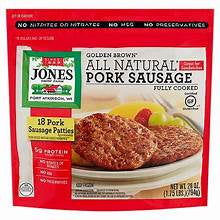 Jones Golden Brown All Natural Pork Sausage Patty 20oz