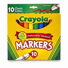 Crayola Washable Broad Line Markers Classic Colors 10ct