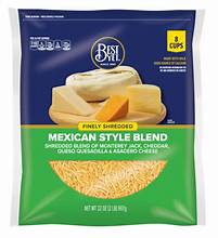 Best Yet Finely Shredded Mexican Style Blend Cheese 32oz