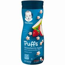 Gerber Puffs Baby Snacks Strawberry Apple 1.48 oz