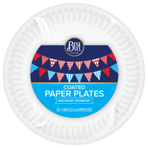 Best Yet Coated Paper Plates  150 ct