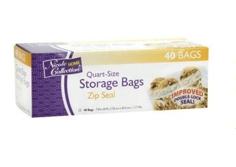 NHC Storage Bag Quart Size 40ct