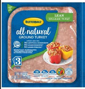 Butterball All Natural 93% Lean Ground Turkey