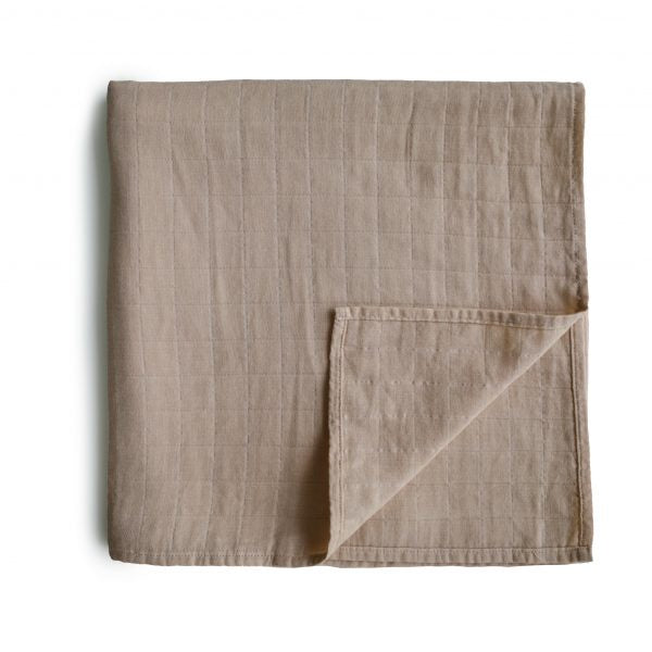 Mushie Swaddle Blanket - Natural