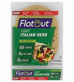 Flatout Light Italian Herb Wraps 8ct