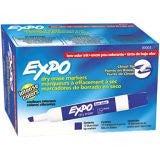 EXPO Low-Odor Blue Broad Chisel Tip Dry Erase Marker 12ct
