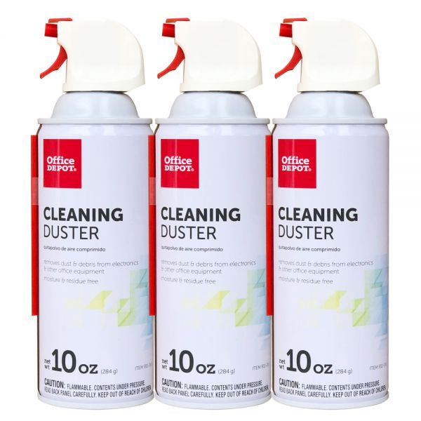 Office Depot Cleaning Dusters Canned Air 10oz 3ct