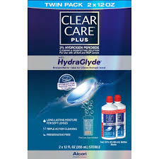 Clear Care Plus Contact Cleaning Solution HydraGlyde Twin Pack (2) 12oz