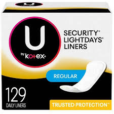 U by Kotex Clean + Secure Liner, Light Absorbency 129ct