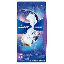 Always Infinity Extra Heavy Overnight Pads with Wings Unscented Size 5 22ct