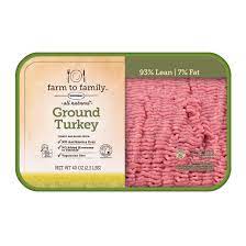 Butterball Farm to Family Ground Turkey 93% Lean 2.5lb
