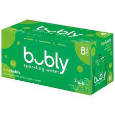 Bubly Sparkling Water Lime 12oz 8pk