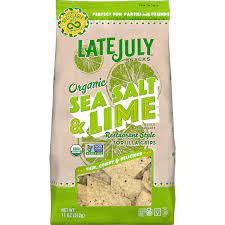 Late July Organic Sea Salt & Lime Restaurant Style Tortilla Chips 10.1oz
