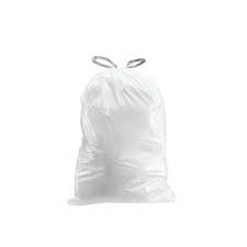Plasticplace 8-9 Gallon Code H Custom Fit White Trash Bags 200ct