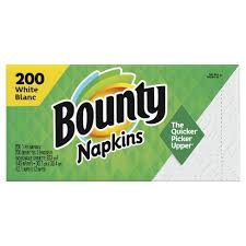 Bounty Quilted Paper Napkins White 200ct