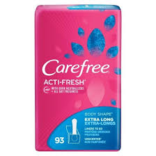 Carefree Pantyliner Acti- Fresh Extra Long To Go  - Unscented 93ct