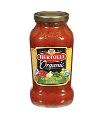 Bertolli Organic Olive Oil, Basil + Garlic Pasta Sauce 24oz