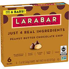 Larabar Bars Peanut Butter Choc Chip  6pk