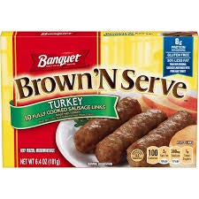 Banquet Brown 'N Serve Turkey Fully Cooked Sausage Links 6.4oz