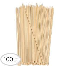 12 Inch Natural Bamboo Skewers 100ct