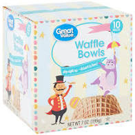 Great Value Waffle Bowls 10ct