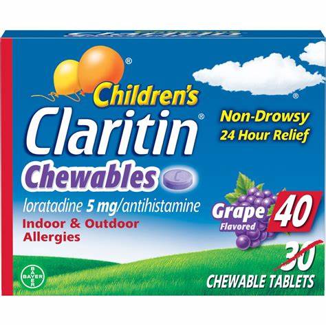 Children's Claritin Chewables 5mg Grape 40 ct
