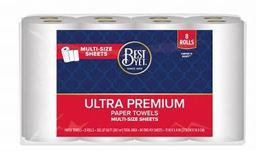 Best Yet Ultra Premium SAS Paper Towels 8 Rolls 302.87sq ft