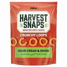Harvest Snaps Crunchy Loops Sour Cream & Onion 2.5oz