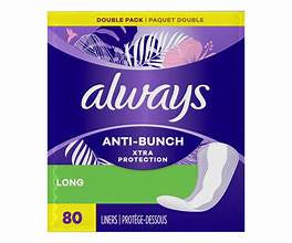 Always Anti-Bunch Xtra Protection  Daily Liners Long 80 ct