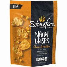 Stonefire Classic Cheddar Naan Crisps 6 oz