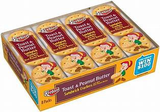 Keebler Toast & Peanut Butter Sandwich Crackers  8 pk