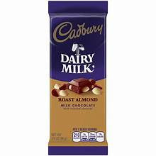 Cadbury Dairy Milk Roast Almond Milk Chocolate Bar  3.5 oz