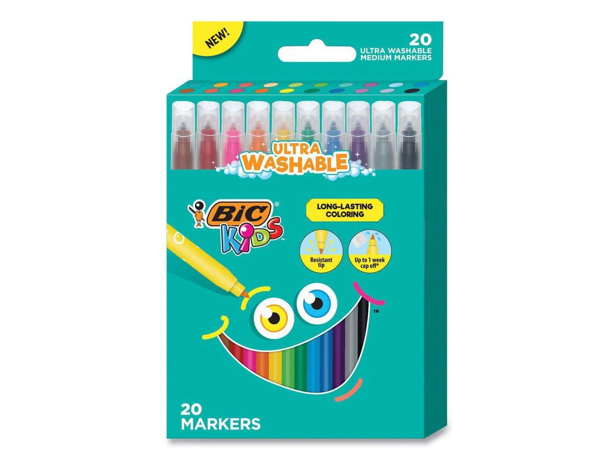 BIC Kids Ultra Washable Markers Assorted 20pk