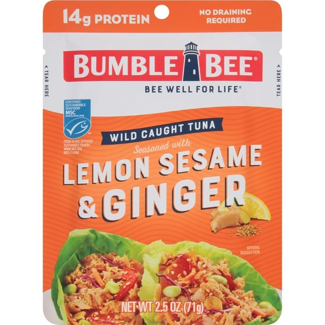 Bumble Bee Lemon Sesame & Ginger Seasoned Tuna Pouch 2.5oz