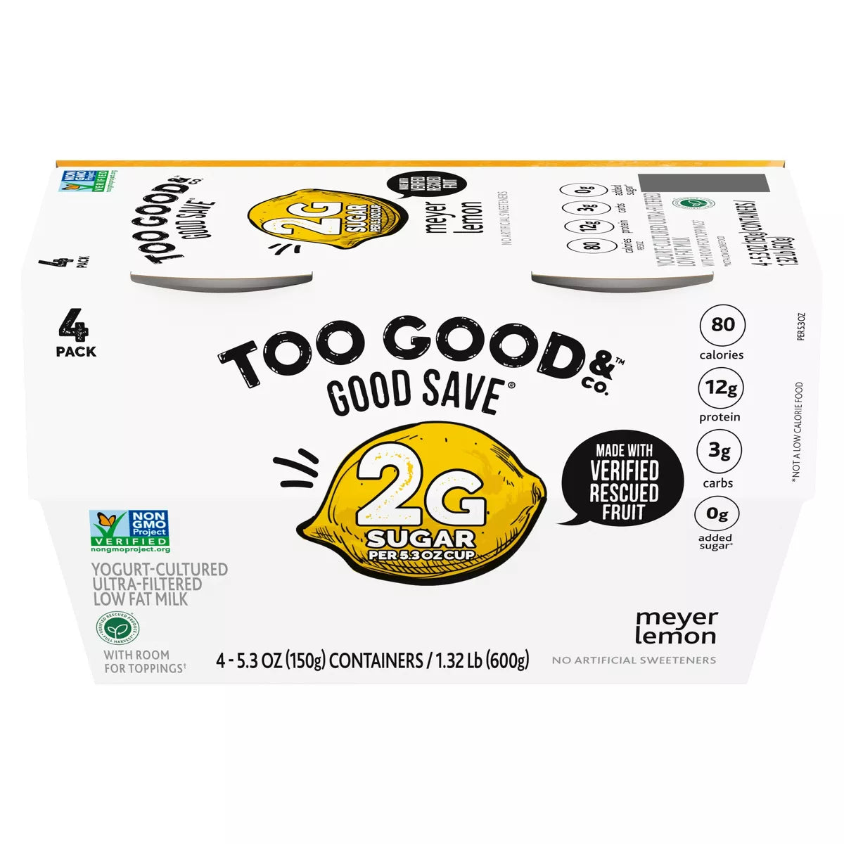 Too Good Meyer Lemon Greek Yogurt 4pk