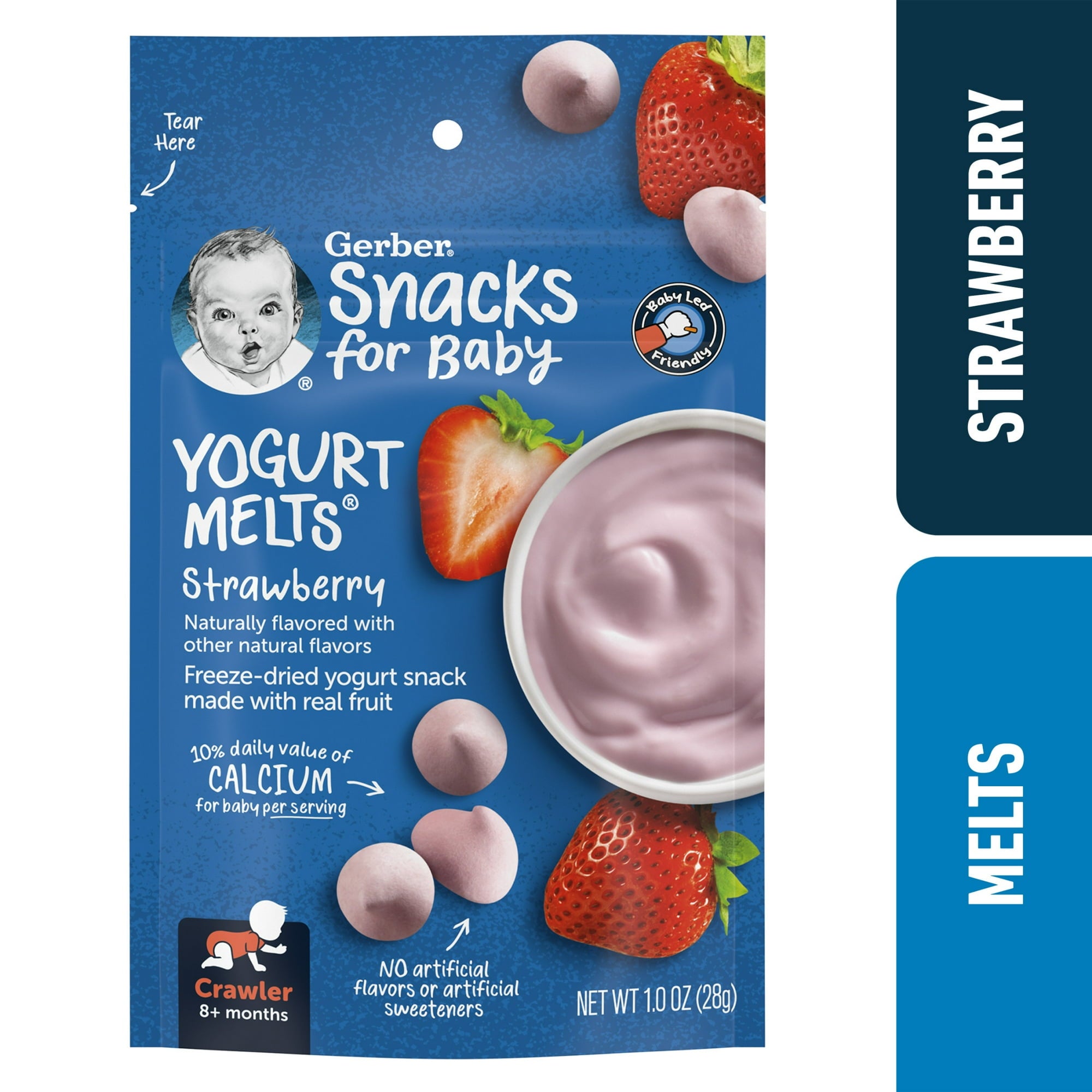 Gerber Yogurt Melts Baby Snacks Strawberry 1oz