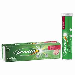 Berocca Effervescent Tablets, Berry, 15 ct.