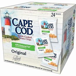 Cape Cod RF Kettle Cooked Potato Chips 0.75oz 24ct