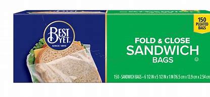 Best Yet Fold & Close Top Sandwich Bags 150ct