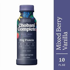 Chobani Complete Mixed Berry Vanilla Smoothie 10oz