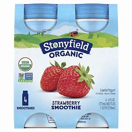 Stonyfield Organic Strawberry Yogurt Smoothie 4ct