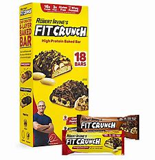 Chef Robert Irvine's FITCRUNCH High Protein Bars, Variety Pack 1.62 oz., 18 ct