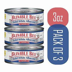 Bumble Bee Solid White Albacore Tuna In Water 3oz 3pk