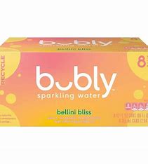 Bubly Sparkling Water Bellini Bliss 12oz 8pk