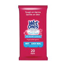 Wet Ones Antibacterial Hand Wipes Fresh Scent 20 Count