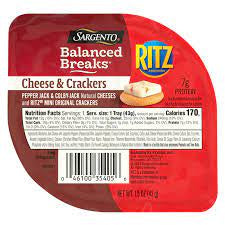 Sargento Balanced Breaks Ritz Crackers, Pepper Jack, and Colby Jack Cheese 4.5oz