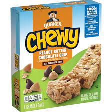 Quaker Chewy Granola Bar Peanut Butter Chocolate Chip 8ct