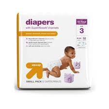 Up + Up Diapers Small Pack Size 3, 32 ct