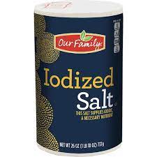 Our Family Iodized Table Salt 26oz